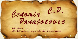 Čedomir Panajotović vizit kartica